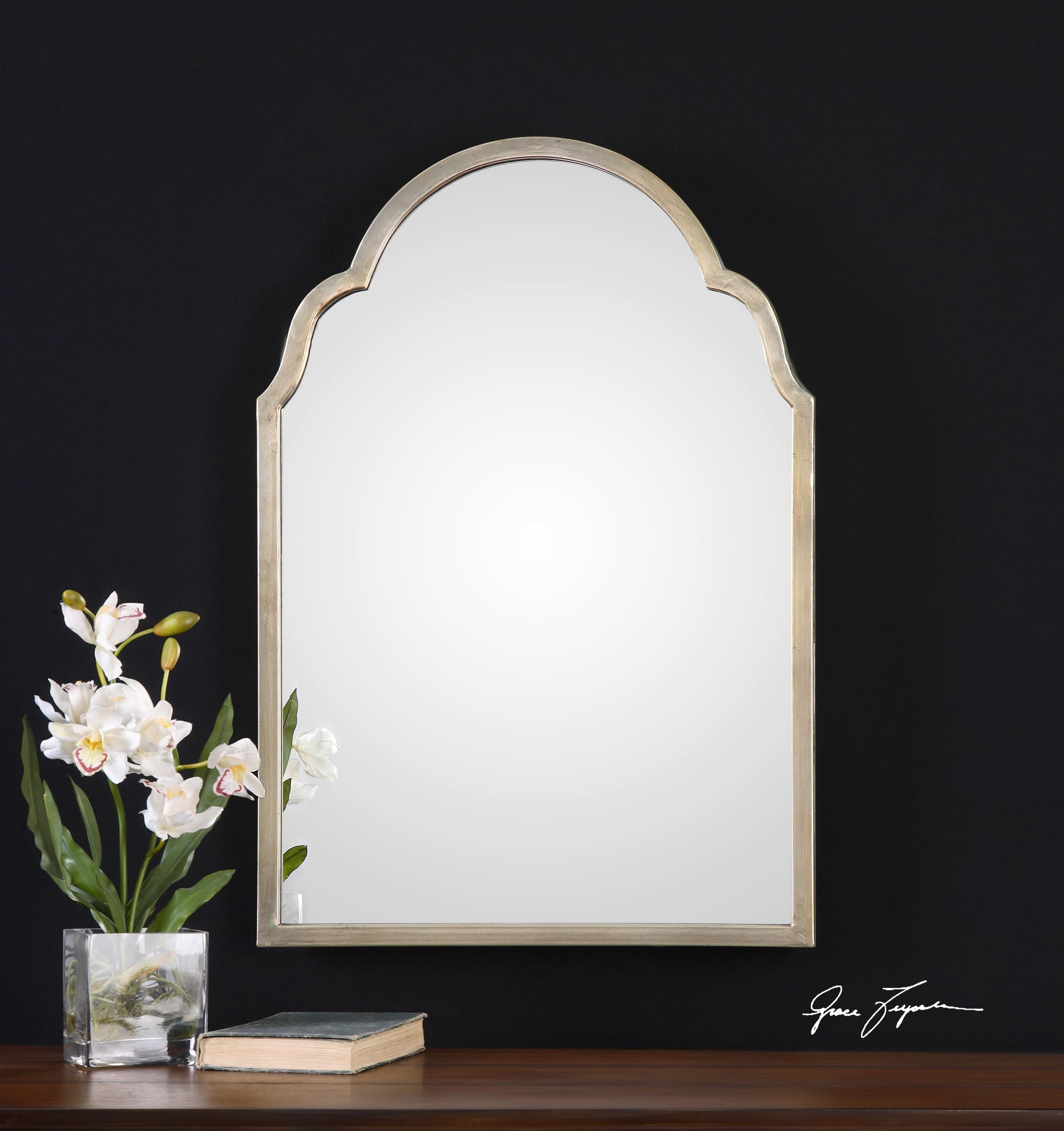 Uttermost Brayden Petite Silver Arch Decorative Wall Mirror Uttermost Brayden Petite Silver Arch Decorative Wall Mirror
